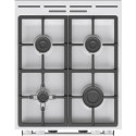 Плита Gorenje комбінована, 70л, 50x60см, дисплей, IconLed, чавун, білий