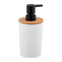 Диспенсер для мила ARDESTO Minimalism 380мл, поліпропілен, бамбук, білий