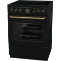 Плита Gorenje електрична склокерамічна, 71л, 60x60см, дисплей, програматор, приготування з паром, чорний матовий