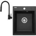 Набір для кухні Deante Corio, гранітна мийка ZRC_2103 + зміш. BOC_N74M, графіт