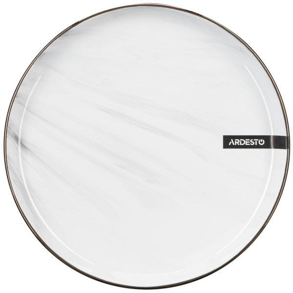 Тарілка десертна ARDESTO Marmo, 19см, кераміка, білий