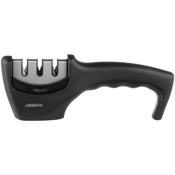 Точилка для ножів ARDESTO Gemini, 20.5x5.5x7.5см, вольфрамовий сплав, пластик, чорний