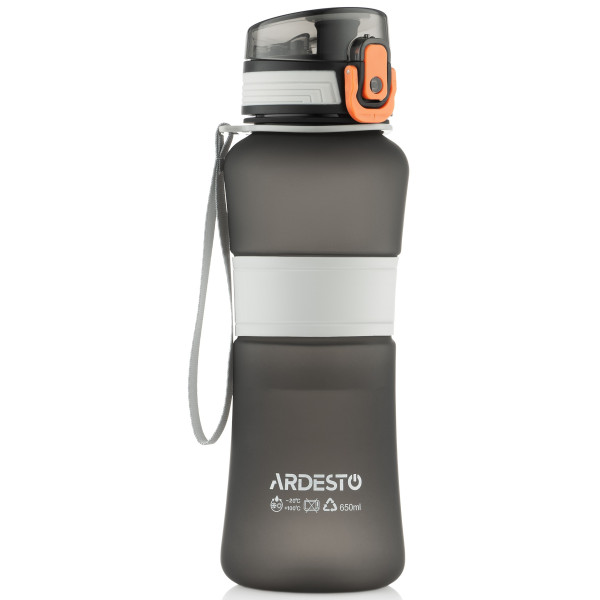 Пляшка для води ARDESTO Balance 650мл, пластик, чорний