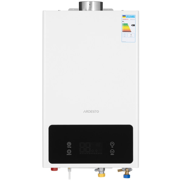 Комплект газова колонка ARDESTO HB02 10л/хв 20кВт турбована Low NOx з димоходом