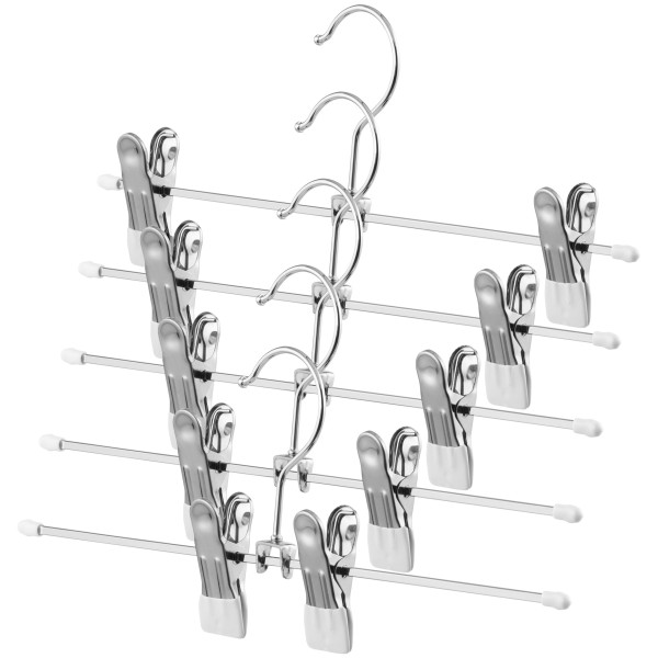 Набір вішаків з прищіпками для штанів ARDESTO 30см, 5шт, метал, ПВХ, білий