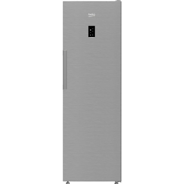 Морозильна камера Beko, 187x60x71, 286л, 1дв., E, NF, нержавіюча сталь