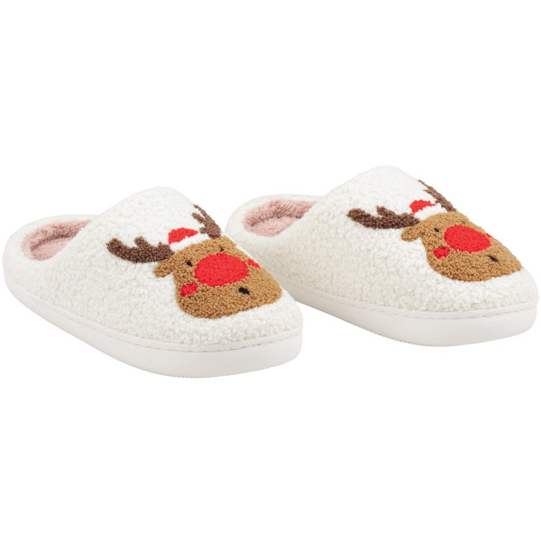 Взуття домашнє ARDESTO Christmas 40/41 розмір, 100% поліестер, підошва 100% гума, білий