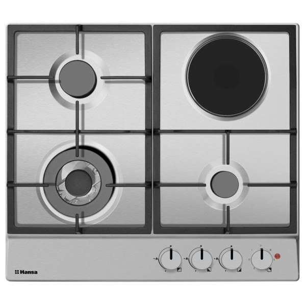 Варильна поверхня Hansa комбінована (3 газ + 1 електро), 59см, нерж