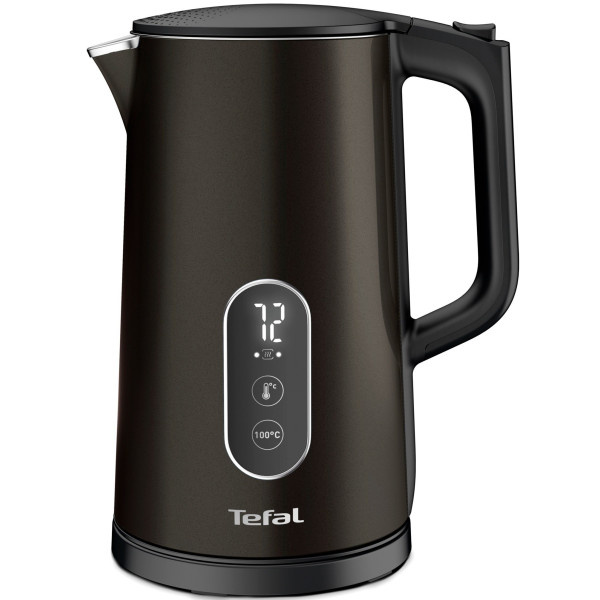 Електрочайник Tefal Digital 1.7л, з подвійними стінками, 5 темп.реж, чорний