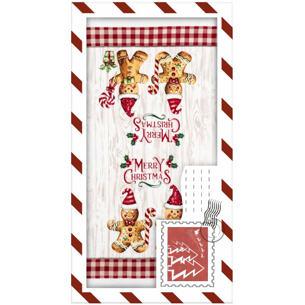 Подарунковий набір рушничків в коробці ARDESTO Christmas Gingerbread 38х63см, 2шт, 100% бавовна, червоний