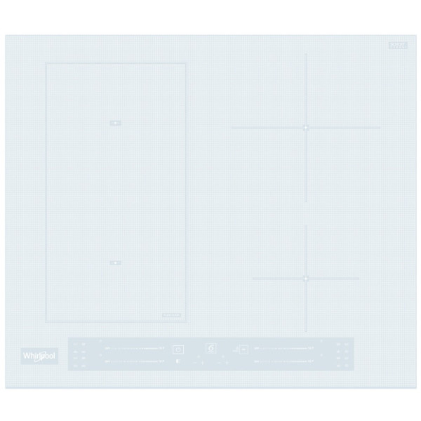 Варильна поверхня Whirlpool індукційна, 60см, розширена зона, білий