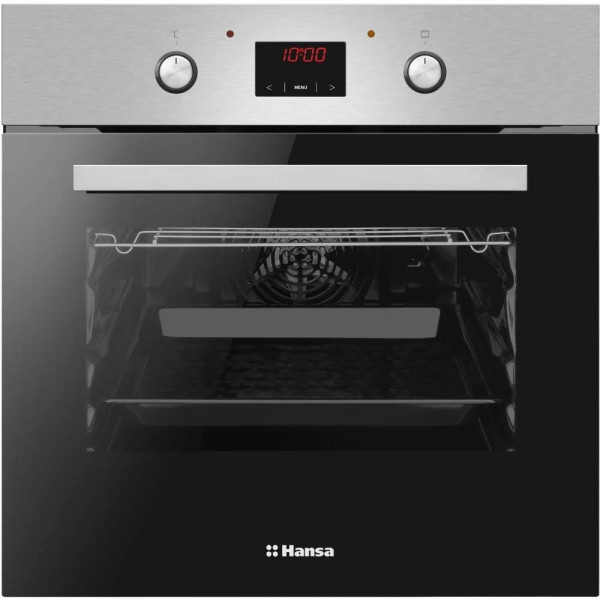 Духовка электр. Hansa, 60см, 62л, A, гриль , емаль легкого очищення, диспл., нержавіюча сталь