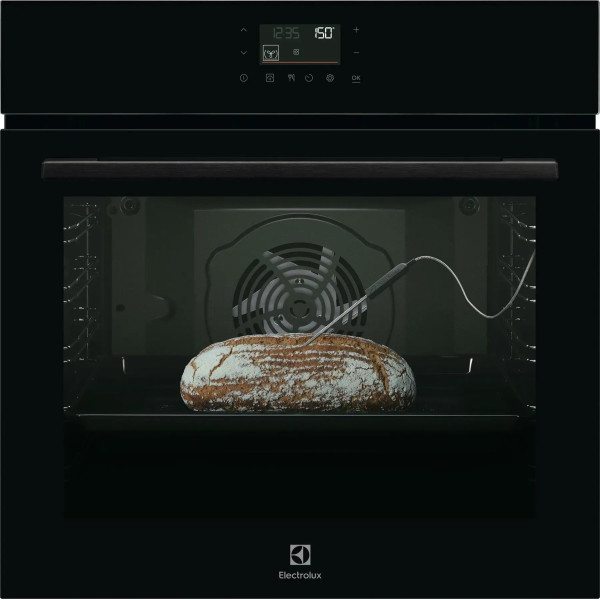 Духова шафа Electrolux електрична, 72л, A++, пара, дисплей, конвекція, піроліз, телескопічні напрямні, чорний