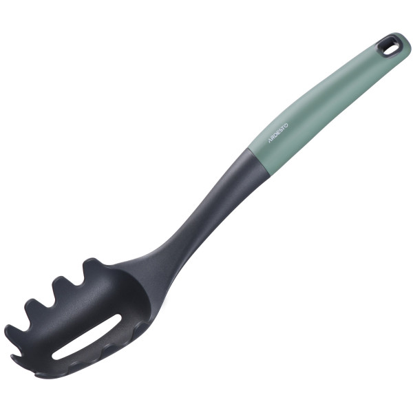 Ложка для спагеті ARDESTO Gemini, 32.8см, нейлон, пластик, сіро-зелений