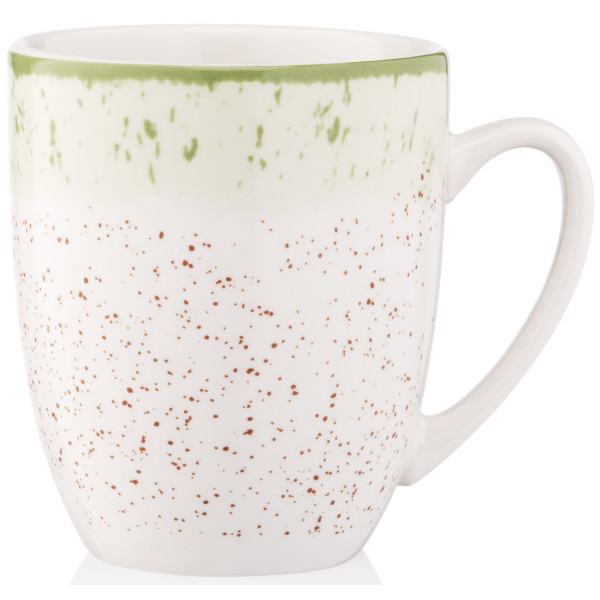 Чашка ARDESTO Siena, 360мл, порцеляна, біло-зелений