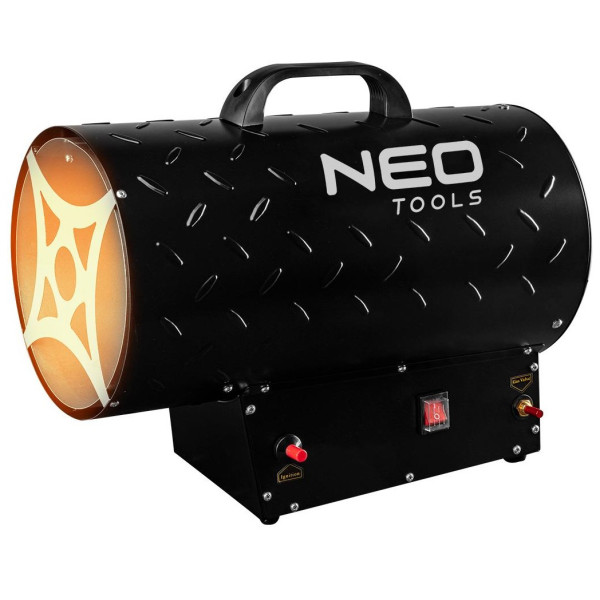 Теплова гармата газова Neo Tools, 30кВт, 300м2, 1000м3/год, чорний, 5.9кг