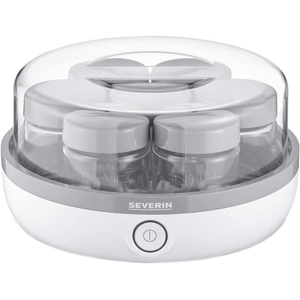 Йогуртниця Severin 13Вт, пластик, біло-сірий