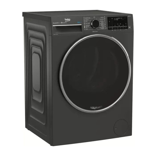 Пральна машина Beko фронтальна, 8кг, 1400, A, 55см, дисплей, пар, інвертор, графіт