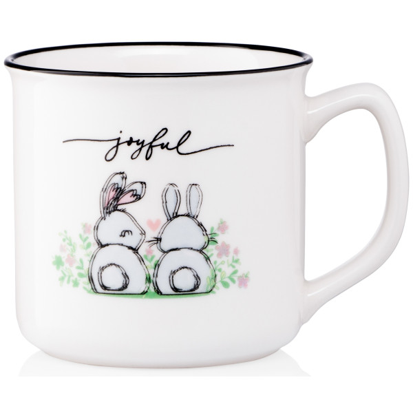 Чашка ARDESTO Joyful, 320мл, порцеляна, білий