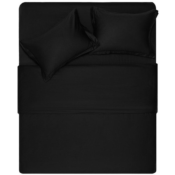 Простирадло ARDESTO Mix&Match Premium, 180х240см, 100% бавовна, сатин, чорний