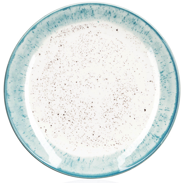 Тарілка десертна ARDESTO Siena, 19см, порцеляна, біло-блакитний