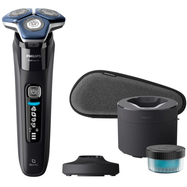 Бритва електр. Philips роторна Series 7000, бритв.головок-3, Li-Ion, сух.+волог., тример,індикатор заряду, твердий чохол, синій