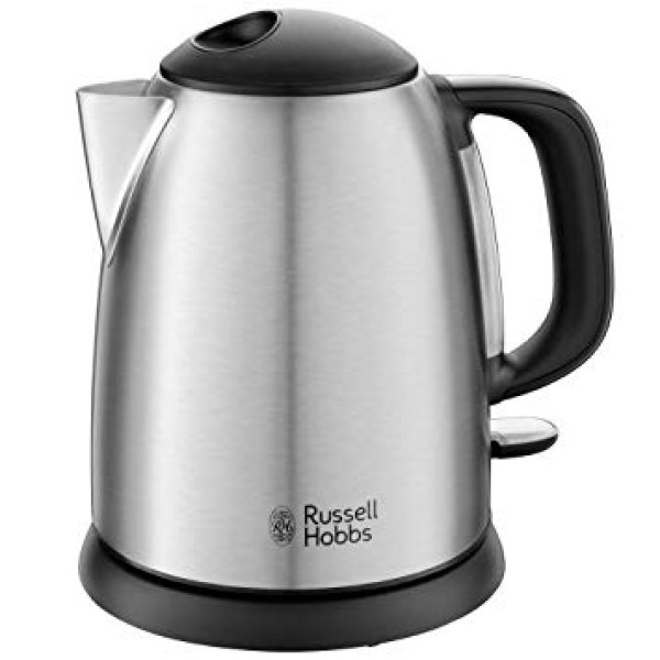 Електрочайник Russell Hobbs Adventure, 1л, метал, сріблясто-чорний