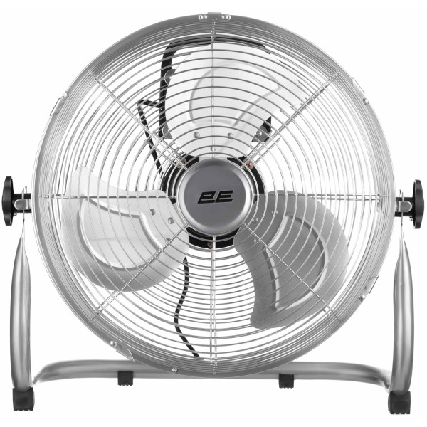 Вентилятор підлоговий 2E PowerWind 30C професійний, 30см, 60Вт, кнопки, двигун мідь 100%, срібний