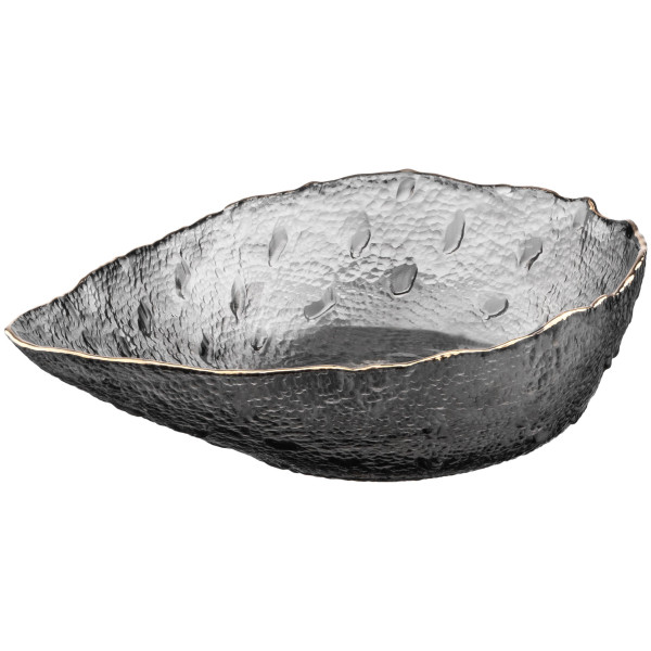 Салатник ARDESTO Leaf, 17.5см, скло, сірий