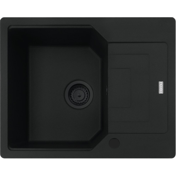 Мийка кухонна Franke Urban, фраграніт, прямокутник, з крилом, 620х500х220мм, чаша - 1, врізна, оборотна, UBG 611-62, чорний матовий