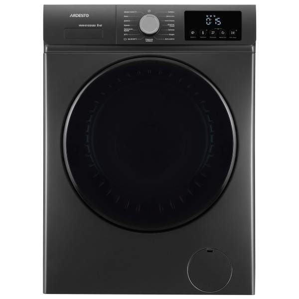 Пральна машина ARDESTO фронтальна Black Mars, 8кг, 1200, А, 55.5см, дисплей, пара, інвертор, сірий