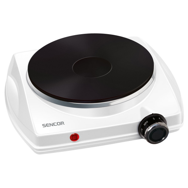 Плитка настільна Sencor електрична, конфорок - 1 на 1.5кВт, керування - мех., білий