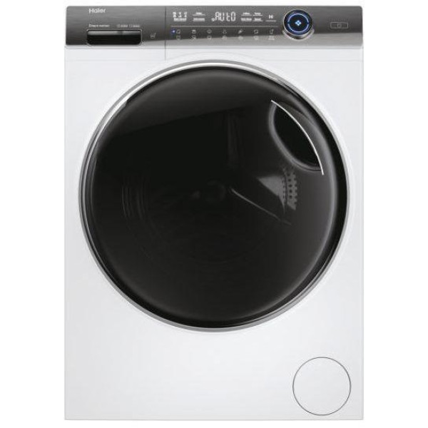 Пральна машина Haier фронтальна, 9кг, 1400, B, 44см, дисплей, пара, інвертор, люк чорний, прямий привід, білий