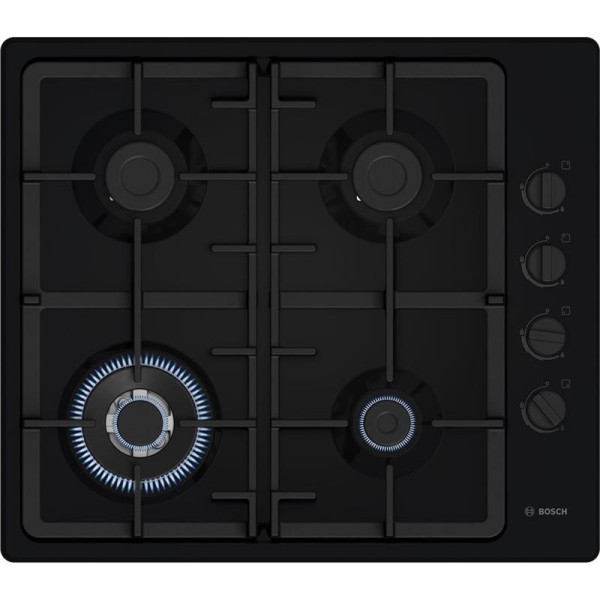 Варильна поверхня Bosch газова, 60см, чавун, WOK,чорний