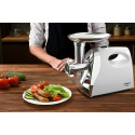 М'ясорубка ARDESTO, 1800Вт, 2кг/хв, 3 решітки, насадка для ковбас, кеббе, томатів, пластик, біло-сріблястий