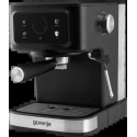 Кавоварка Gorenje ріжкова 1.5л, мелена, ручний капучинатор, чорний