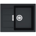 Мийка кухонна Franke Sirius, тектонайт, прямокутник, з крилом, 620х500х200мм, чаша - 1, накладна, SD2 611-62, чорний