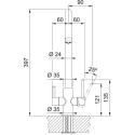 Змішувач для кухні Franke Lina Clear Water, довж.виливу - 272 мм, поворотний, 1+1 фільтр, хром