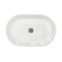 Раковина, умивальник Adamant BESTE NEW, штучний камінь, овальна, без отвору для змішувача та переливу, 540x350x110мм, накладний, білий