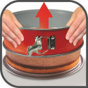 Форма для випікання Tefal DeliBake, крушла, знімне дно, 245x245x80мм, вуглецева сталь, червоний
