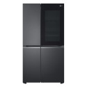 Холодильник LG SBS, 179x91х74, холод.відд.-416л, мороз.відд.-239л, 2дв., F, NF, інв., диспл внутр., зона св-ті, Door in door, чорний матовий