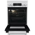 Плита Gorenje комбінована, 70л, 50x60см, дисплей, емальовані реш, програматор IconLed, кришка-метал, білий