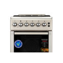 Плита ARDESTO комбі, 52л, 50x60см, конвекція, чавун, підсвічування, форсунки LPG (підключення газового балона), сріблястий