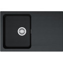 Мийка кухонна Franke Orion, тектонайт, прямокутник, з крилом, 780х500х180мм, чаша - 1, накладна, OID 611-78, чорний