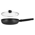 Сковорода глибока з кришкою ARDESTO Black Mars Alcor, 28см, алюміній, чорний