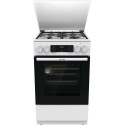 Плита Gorenje комбінована, 70л, 50x60см, дисплей, емальовані реш, програматор IconLed, кришка-метал, білий