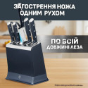Набір ножів Tefal EverSharp Pro, з блоком, 6предметів, нержавіюча сталь, синій