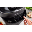 Мультиварка-скороварка Philips All-in-One Cooker, 1000Вт, чаша-5л, електронне керув., пластик, чорний