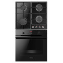 Комплект Hansa (духовка електрична + поверхня газ на склі), чорний