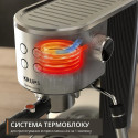 Кавоварка Krups ріжкова Virtuoso+ Tamping System 1л, мелена, ручний капучинатор, 15 бар, сірий
